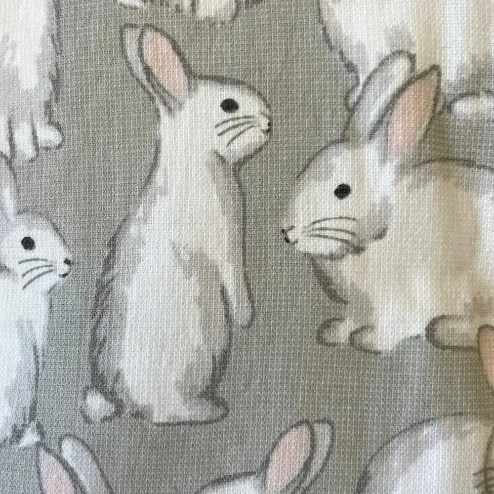 Deborah Connolly Easter Bunny Kitchen Towels 3pk White Gray Spring Decor New